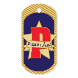 Principal's Award Plastic-Coated Dog Tag