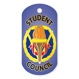 Student Council Plastic-Coated Dog Tag