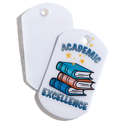 Academic Excellence Plastic-Coated Dog Tag