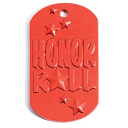 Dog Tag - Honor Roll Red
