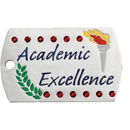 Bling Dog Tag - Academic Excellence