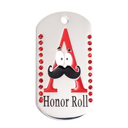 A Honor Roll Bling Dog Tag
