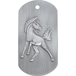 Embossed Dog Tag - Mustang