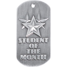 Embossed Dog Tag - Student of the Month