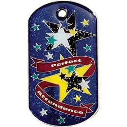 Glitter Dog Tag - Perfect Attendance