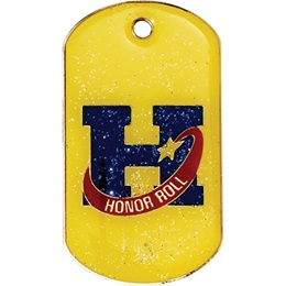 Glitter Dog Tag - Honor Roll