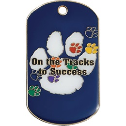 Enamel Dog Tag - On the Tracks to Success