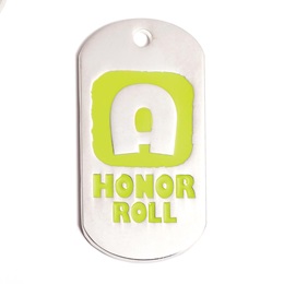 A Honor Roll Colorful Dog Tag