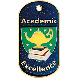 Glitter Dog Tag - Academic Excellence