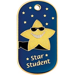 Glitter Dog Tag - Star Student
