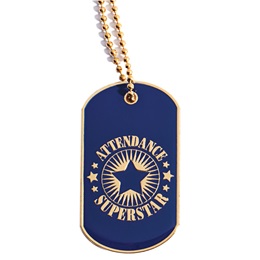 Enamel Dog Tag - Attendance Superstar