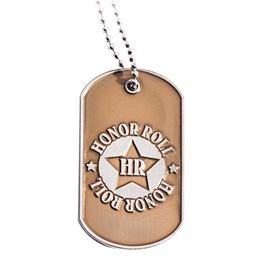 Enamel Dog Tag - Honor Roll Star