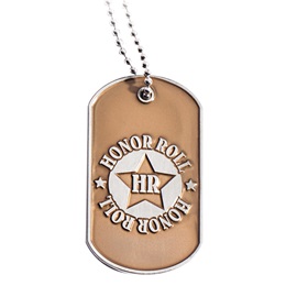 Enamel Dog Tag - Honor Roll Star