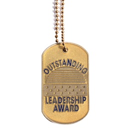 Glitter Dog Tag - Outstanding Leadership Award