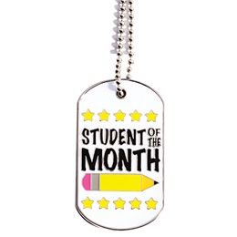 Enamel Dog Tag - Student of the Month/Pencil