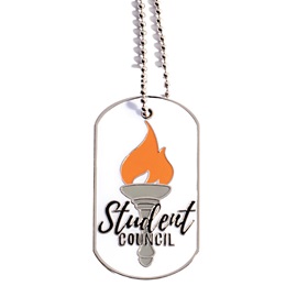 Enamel Dog Tag - Student Council/Torch