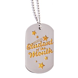 Glitter Dog Tag - Student of the Month