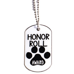 Enamel Dog Tag - Honor Roll/Paw
