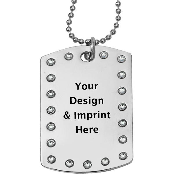 custom bling dog tags