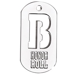Cut Out Dog Tag - B Honor Roll