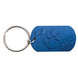 Dog Tag Key Chain - Paw Pride Blue