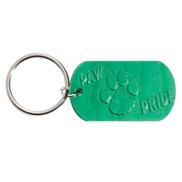 Dog Tag Key Chain - Paw Pride Green