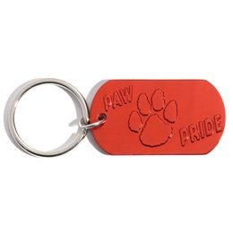 Dog Tag Key Chain - Paw Pride Red