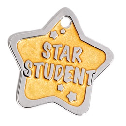 Shaped Dog Tag - Star Student
