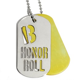 Slider Dog Tag - B Honor Roll