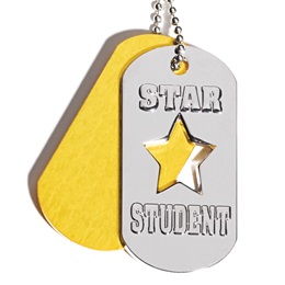 Slider Dog Tag - Star Student