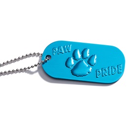 Embossed Dog Tag - Blue Paw Pride