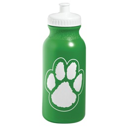 Paw Water Bottle - Green/White