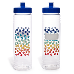 Full-color Rainbow Paws Custom Water Bottle