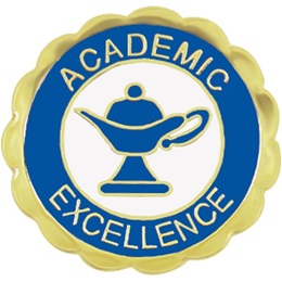 Academic Excellence Award Pin - Lamp of Learning
