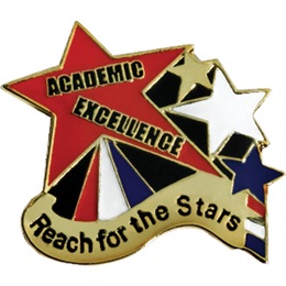 Academic Excellence Award Pin - Reach For the Stars