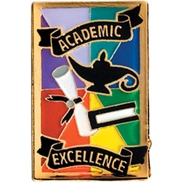 Academic Excellence Award Pin - Rainbow