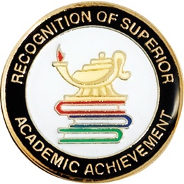 Academic Achievement Award Pin - Superior Recognition