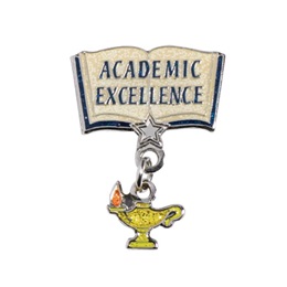 Academic Excellence Award Pin - Hanging Glitter Lamp