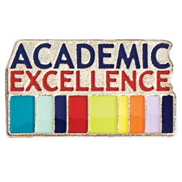 Academic Excellence Award Pin - Colored Stripes