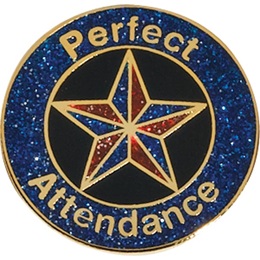 Attendance Award Pin -Glitter Star
