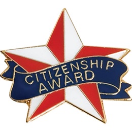 Citizenship Award Pin - Red, White & Blue Star