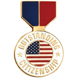 Citizenship Award Pin - Patriotic Medallion