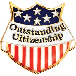 Citizenship Award Pin - Flag Shield
