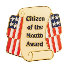 Citizen of the Month Award Pin - Flags