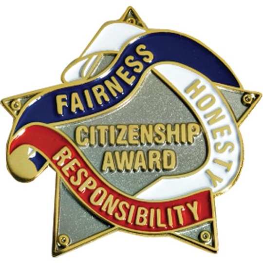 Citizenship Award Pin Stars Ribbons Scroll It S Elementary