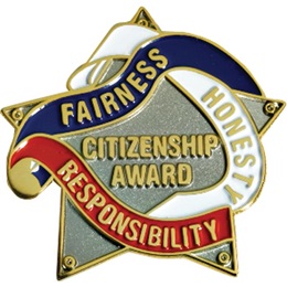 Citizenship Award Pin - Star and Ribbon