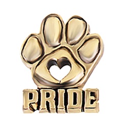 Paw Pride Award Pin - Cut Out Heart