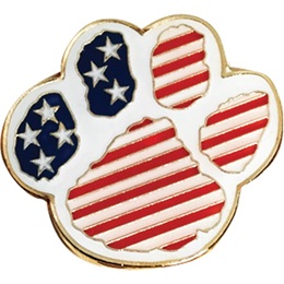 Paw Award Pin - Patriotic