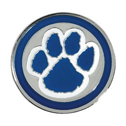 Paw Award Pin - Blue/Silver