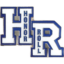 Honor Roll Award Pin - White HR